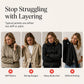 ⌛LAST DAY SALE ONLY ￡16.99!!🔥Women’s Elegant Denim Spliced Ribbed Knit Coat