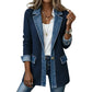 ⌛LAST DAY SALE ONLY ￡16.99!!🔥Women’s Elegant Denim Spliced Ribbed Knit Coat