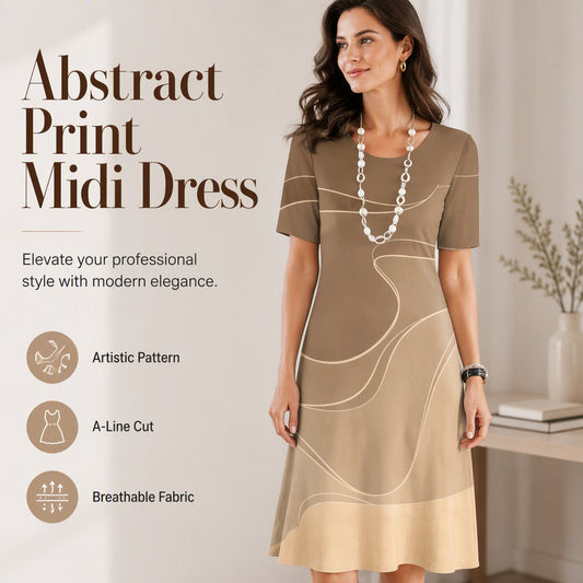 Women’s Abstract Print A-Line Dress