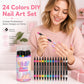 📢📢LAST DAY SALE ONLY ￡7.99!!💕12Pcs Dual-Tip Nail Art Pens Set (24 Colours) – Precision Fine Liner Markers for DIY Nail Design