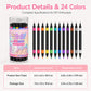 📢📢LAST DAY SALE ONLY ￡7.99!!💕12Pcs Dual-Tip Nail Art Pens Set (24 Colours) – Precision Fine Liner Markers for DIY Nail Design