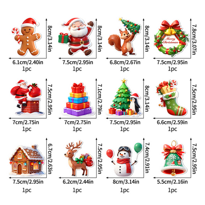 🖤Black Friday Sale: only ￡9.99!! 💞50K+ SOLD! 🎄✨ 50% OFF! LED Christmas Light-Up Wall Decals – built-in LED, pre-installed batteries, 12/24/36pcs. Peel & stick festive glow for walls & windows! 🎅💡