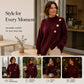 🧣Mock Neck Warmth, Cozy Knit🧶 Women's Asymmetric Hem Mock Neck Knit Sweater – Soft & Skin-Friendly, Warm Coverage ✨