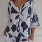 Printed V-neck Tunic Top