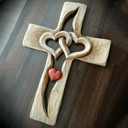 Cross-intertwined hearts-Forever Love